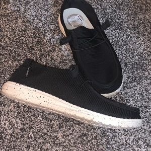 HEY Dude shoes (black with light sparkle)